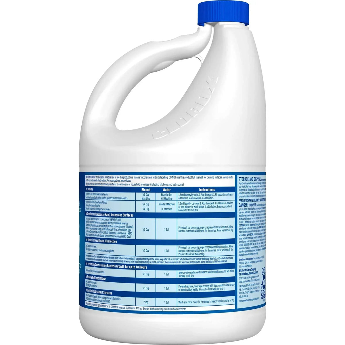 Clorox Disinfecting Liquid Bleach Cleaner, Regular Scent, 121 fl oz
