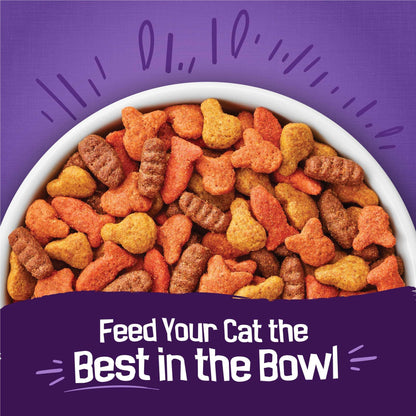 Purina Friskies Surfin and Turfin Favorites Dry Cat Food Flavors of Chicken, Whitefish, Salmon and Filet Mignon, 16 lb Bag