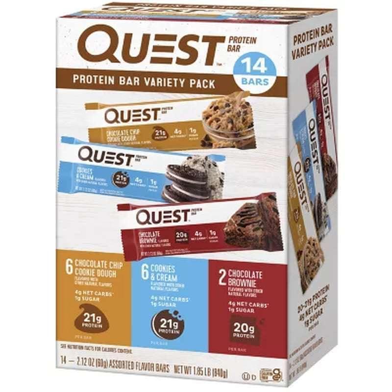 Quest Protein Bars Variety Pack 14-Count Assorted Flavors