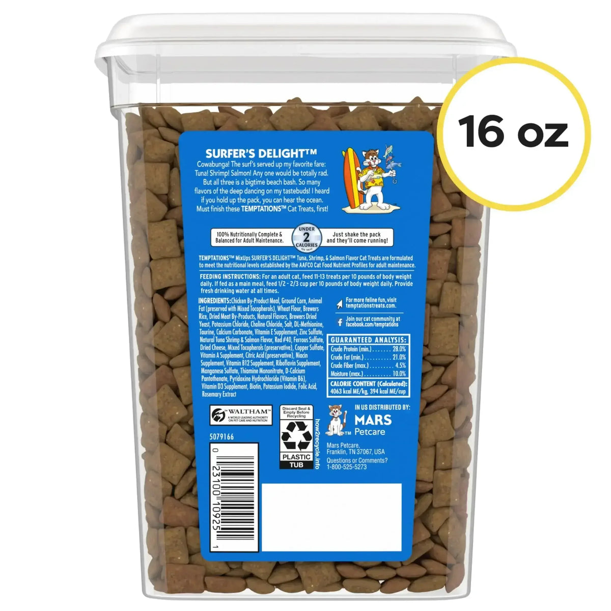 Temptations Mixups Surfer'S Delight Flavor Crunchy And Soft Cat Treats