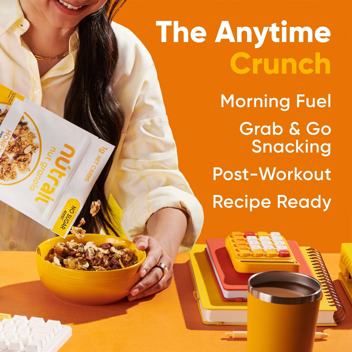 NuTrail Nut Granola Cereal, Honey Nut, No Sugar Added, Keto, Gluten Free, 11 oz. 1 Count