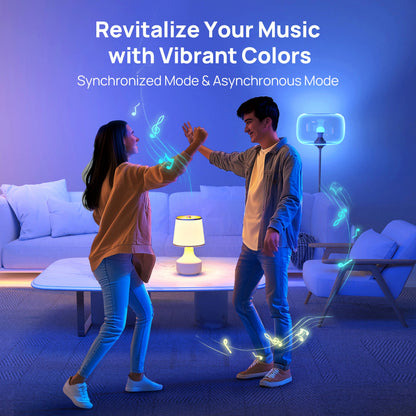 Linkind A19 Matter Smart Light Bulb, Color Changing Smart Bulb, 9W, 800lm, E26 Base (1 pack)