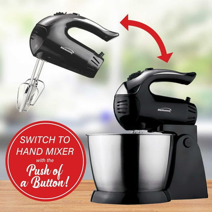 Brentwood New SM-1153 5-Speed + Turbo Stand Mixer, Black