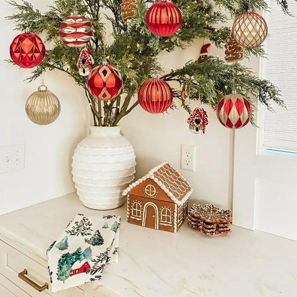 4 inch Reddish Gold Christmas Balls Ornaments 12 Pcs Shatterproof Christmas Ornaments Set Large Silver Ornaments for Christmas Tree Halloween Holiday Party