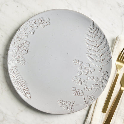 Better Homes & Gardens Ellie Collection Gray Stoneware Dinner Plate, 10.7inch