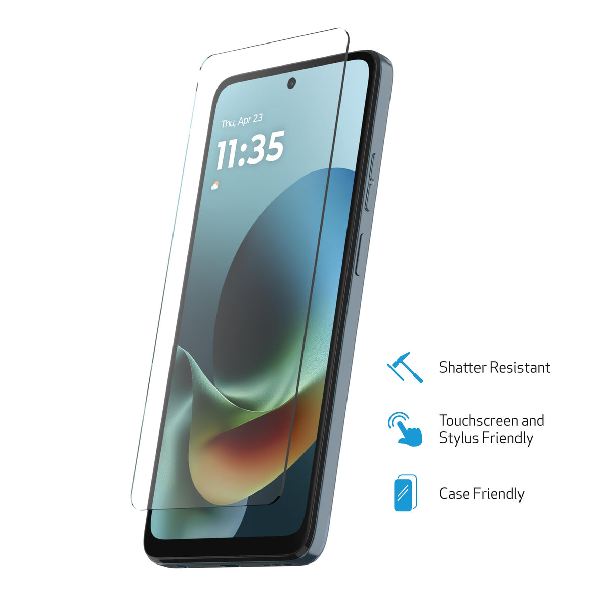 DuraGlass Tempered Glass Screen Protector with Quick Installation Tray for Motorola moto g PLAY (2026)