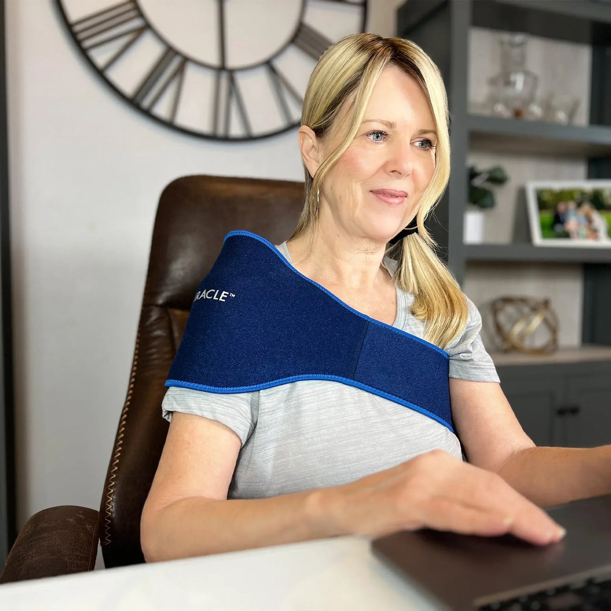 Miracle Back Relief Gel-Infused Compression Wrap, 360-Degree Neck, Shoulder & Back Support