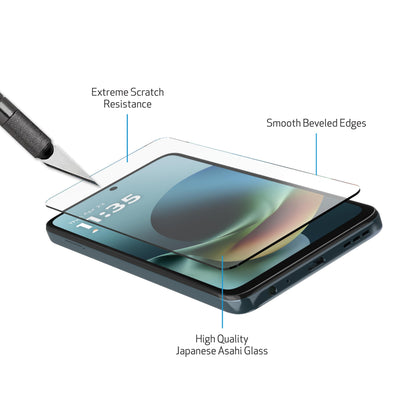 DuraGlass Tempered Glass Screen Protector with Quick Installation Tray for Motorola moto g PLAY (2026)