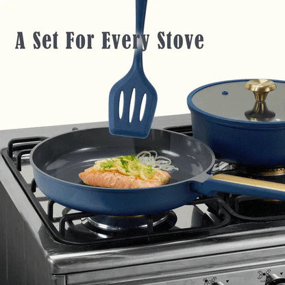 Carote Nonstick Frying Pan Set, 9.5" & 11" Skillets, Induction Compatible, Easy to Clean, Blue