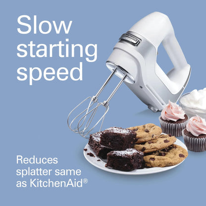 Hamilton Beach Professional 5-Speed Electric Hand Mixer with Slow Start & QuickBurst Technology, Mixer for Kitchen