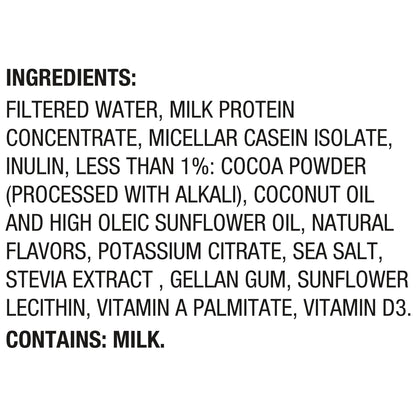 Oikos Protein Shake, Shelf Stable, Chocolate, 30g Protein, 12 fl oz, 4 Count Bottles
