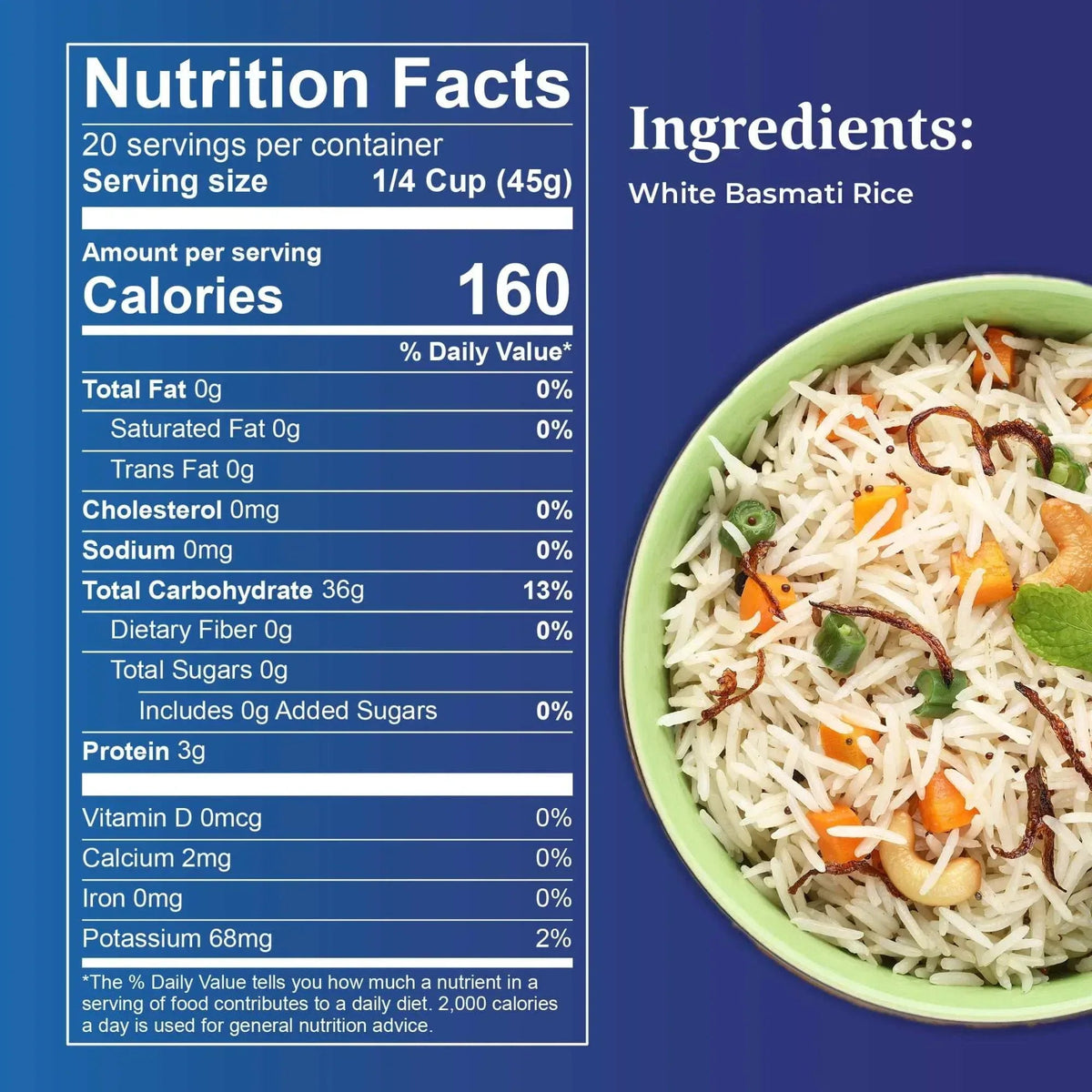 Daawat Ultima Naturally Aged Indian White Basmati Rice, Extra Long Grain, Gluten-free - 2lb Bag