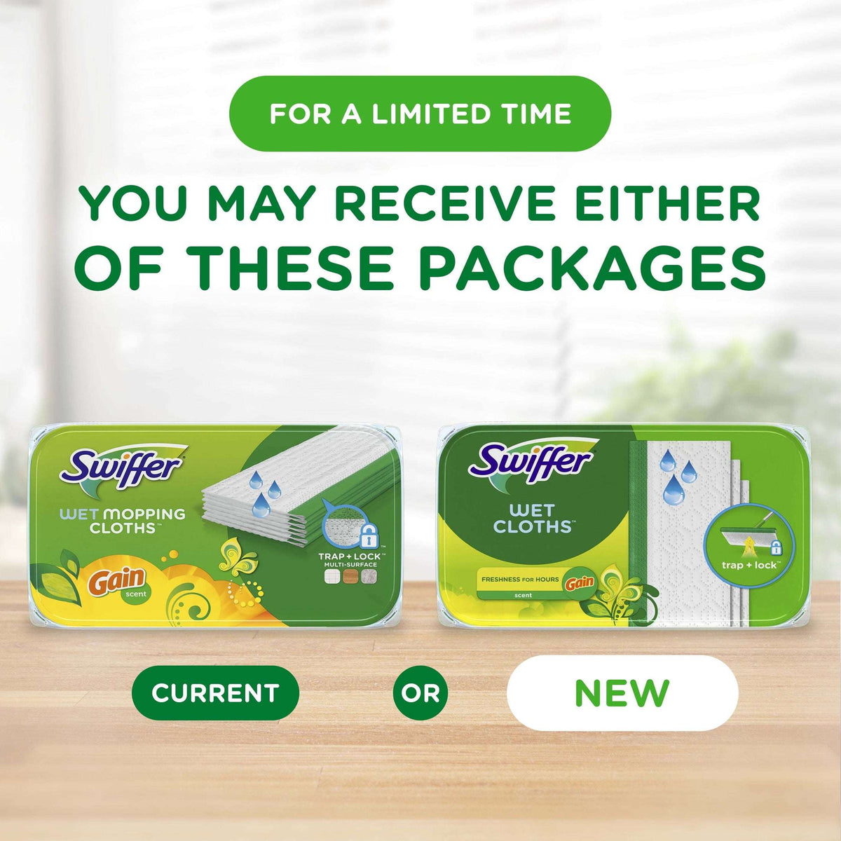 Swiffer Mop & Go Wet Refills, Gain, 24 Count