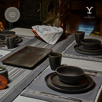 Yellowstone Rip 12-Piece Ceramic Dinnerware Set