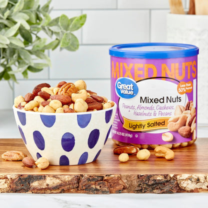 Great Value Roasted & Lightly Salted Mixed Nuts, 14.75 oz