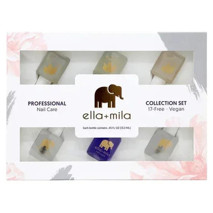 ella + mila Nail Care Essentials, 6-piece Set, 0.45 fl oz Each