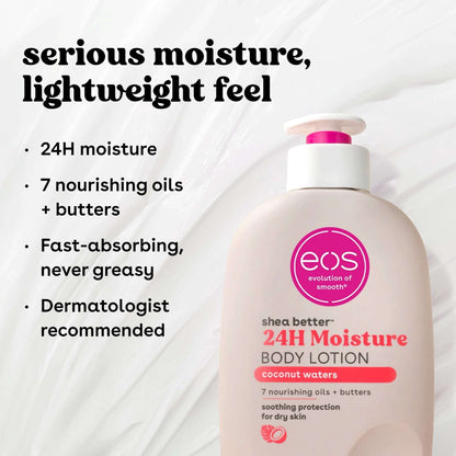eos Shea Better Body Lotion - Coconut Waters, Made for Dryness, 16 fl oz.