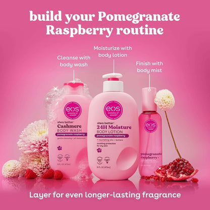 eos Shea Better Body Lotion - Pomegranate Raspberry, for Dry Skin, 16 fl oz