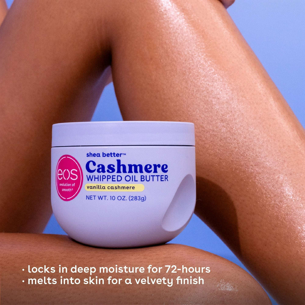 eos Vanilla Cashmere Whipped Body Butter, Rich Moisture, Deep Hydration for Dry Skin, 10 oz