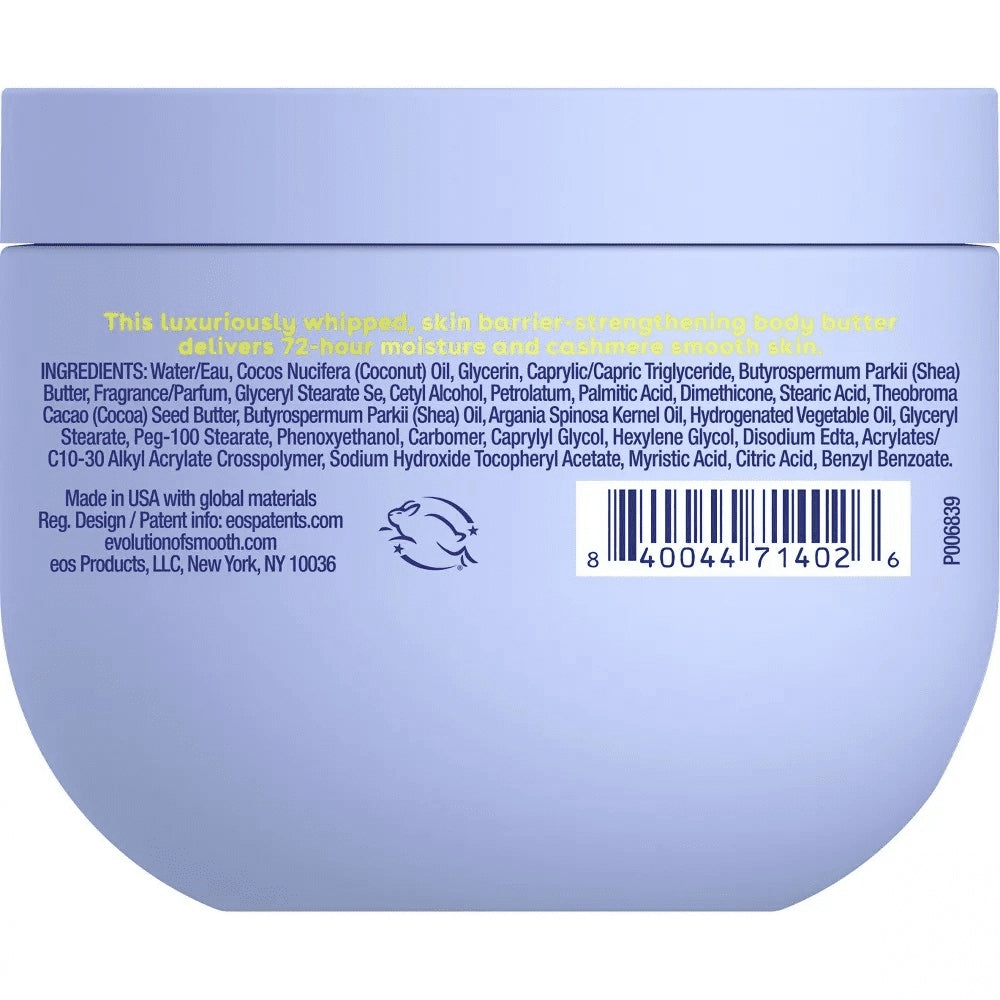eos Vanilla Cashmere Whipped Body Butter, Rich Moisture, Deep Hydration for Dry Skin, 10 oz