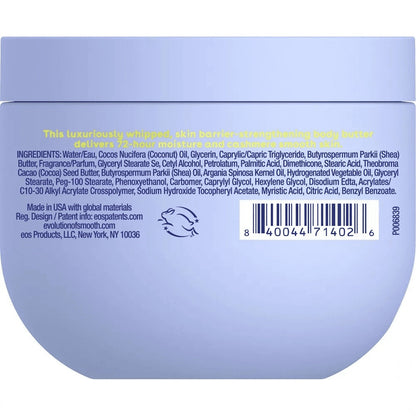 eos Vanilla Cashmere Whipped Body Butter, Rich Moisture, Deep Hydration for Dry Skin, 10 oz