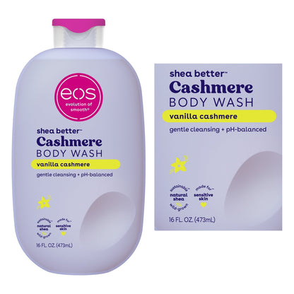 eos Shea Better Vanilla Cashmere Body Wash - Vanilla Cashmere, Creamy Gel Formula, Hyrdration for Dry Skin, 16 fl oz