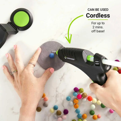 Surebonder High Temperature Corded/Cordless Black/Green Full Size 60 Watt Hot Melt Glue Gun