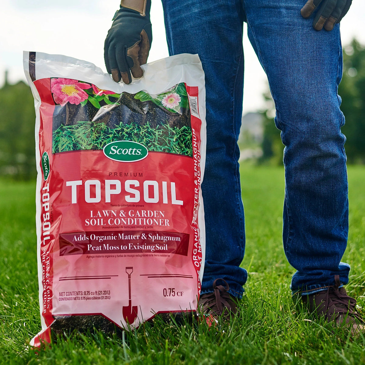 Scotts Premium Topsoil, Lawn and Garden Soil Conditioner, With Peat Moss, 0.75 cu. ft.