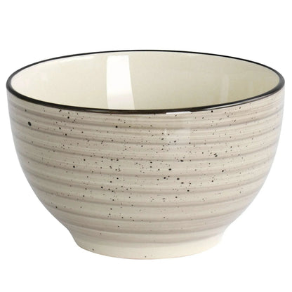 Elama Gia 24 Piece Stoneware Dinnerware Set in Cream