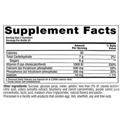 Vitafusion Calcium + D3 Vitamin Gummies (200 Ct.)