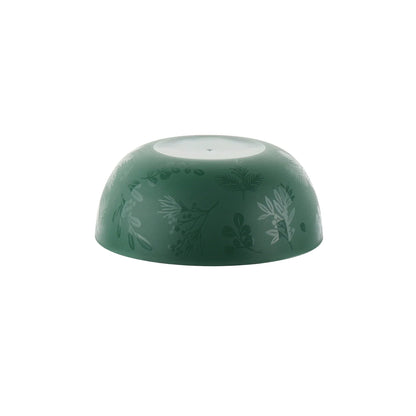 Mainstays 12-Piece Plastic Etched Holly Dinnerware Set, Green