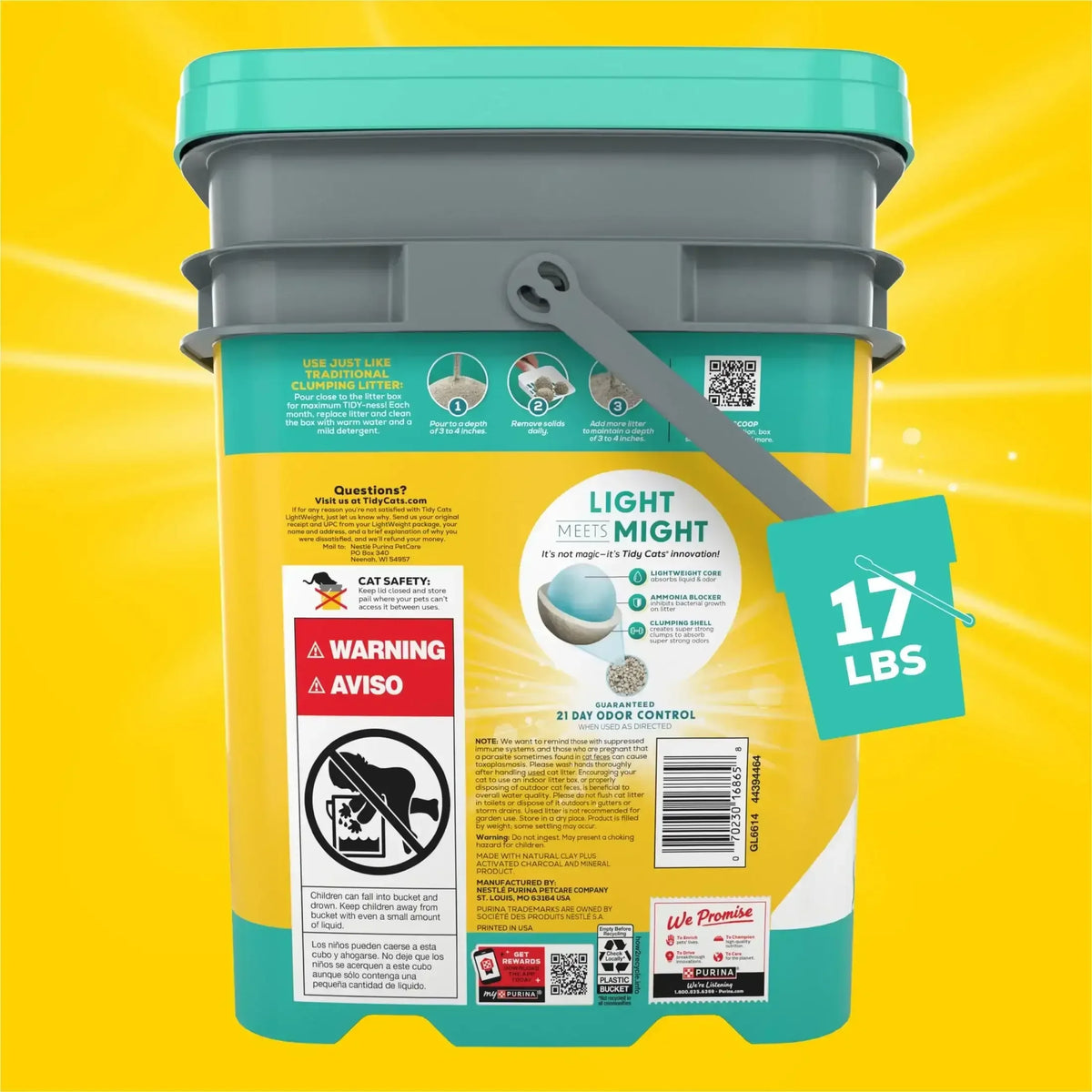 Purina Tidy Cats LightWeight Free and Clean Unscented Clumping Cat Litter
