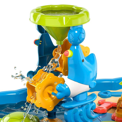 Dinosaur Planet Sand Water Table for Toddlers, 4 in 1 Sand Table and Water Play Table, Kids Table Activity Sensory Play Table Beach Sand Water Toy for Outdoor Backyard for Toddlers Age 2-4 Gift