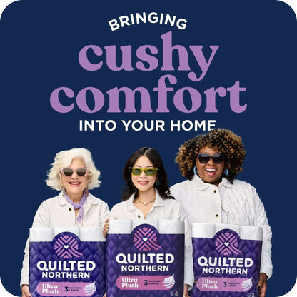 Quilted Northern Ultra Plush 3-Ply Toilet Paper, 12 Mega Rolls, 255 Sheets Per Roll
