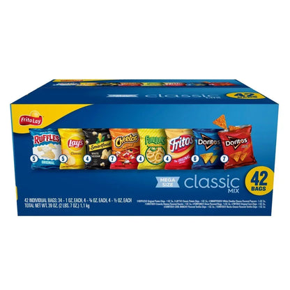 Classic Snack Mix Variety Pack Snack Chips, 42 Count Multipack