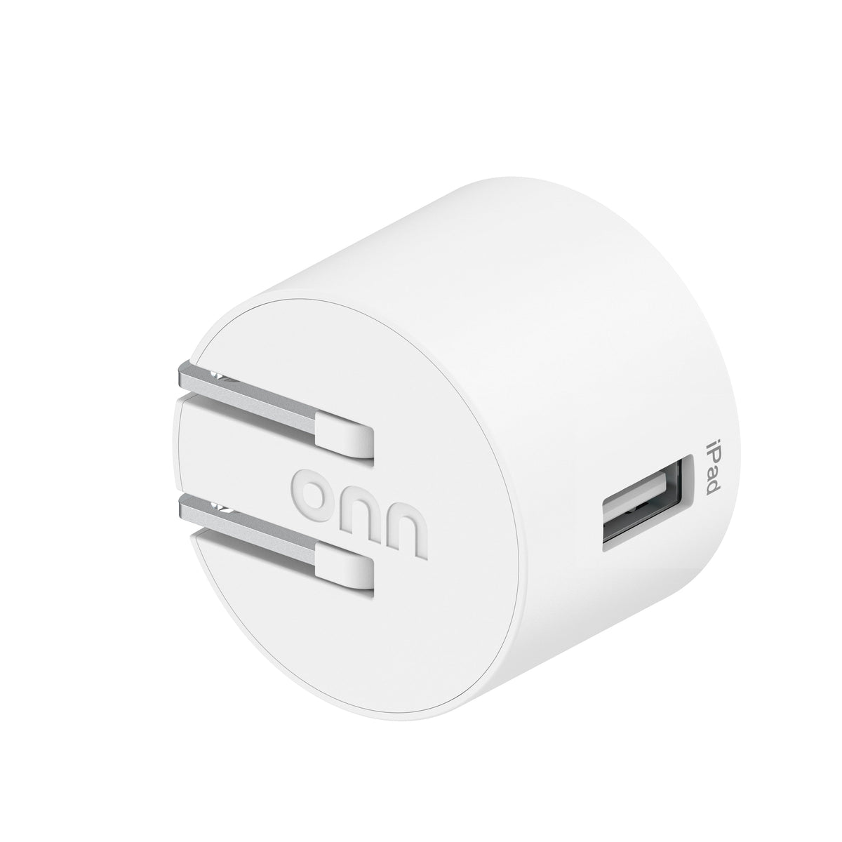 onn 12W Single USB-A Port Wall Charger with 3ft Lightning to USB Cable, MFI Certified Foldable Plug, White - Compatible with iPhone 14/13/12/11/X/XR/XS/8/7/6/5, iPad, Airpods and more