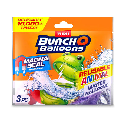 Bunch O Balloons 3 pack Reusable Eco-Friendly Animal Balloons Self Sealing Water Toys Ages 3+ by ZURU