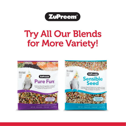 ZuPreem FruitBlend Flavor with Natural Flavors Bird Food for Medium Birds