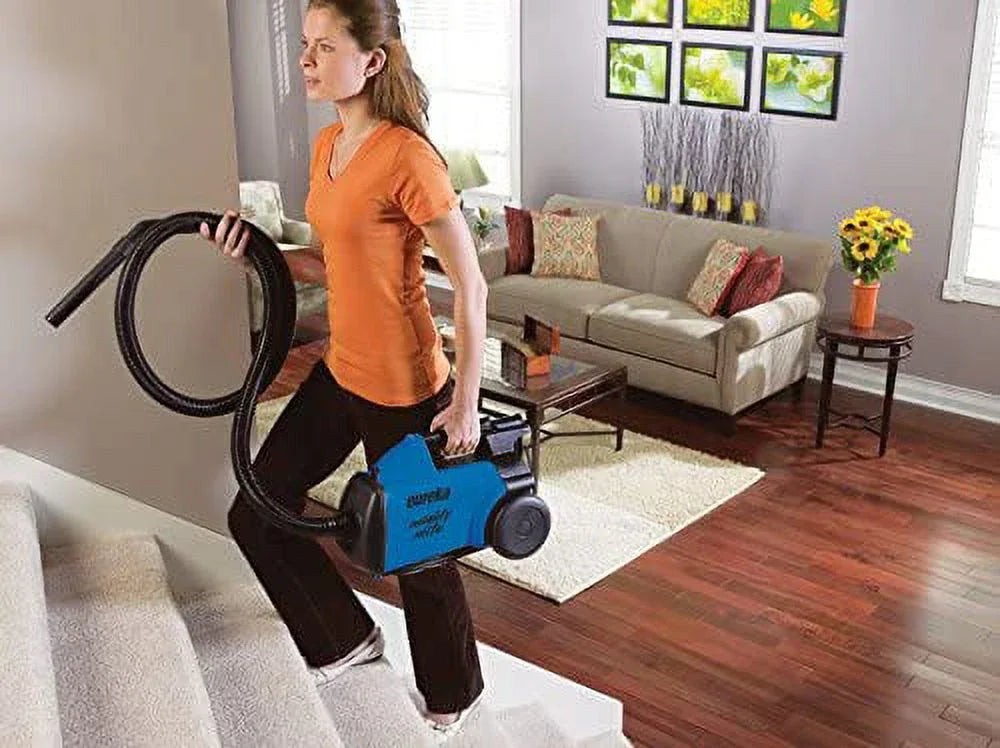 Eureka Mighty Mite 3670H Canister Vacuum Cleaner, w/ 2 bags, Blue, New