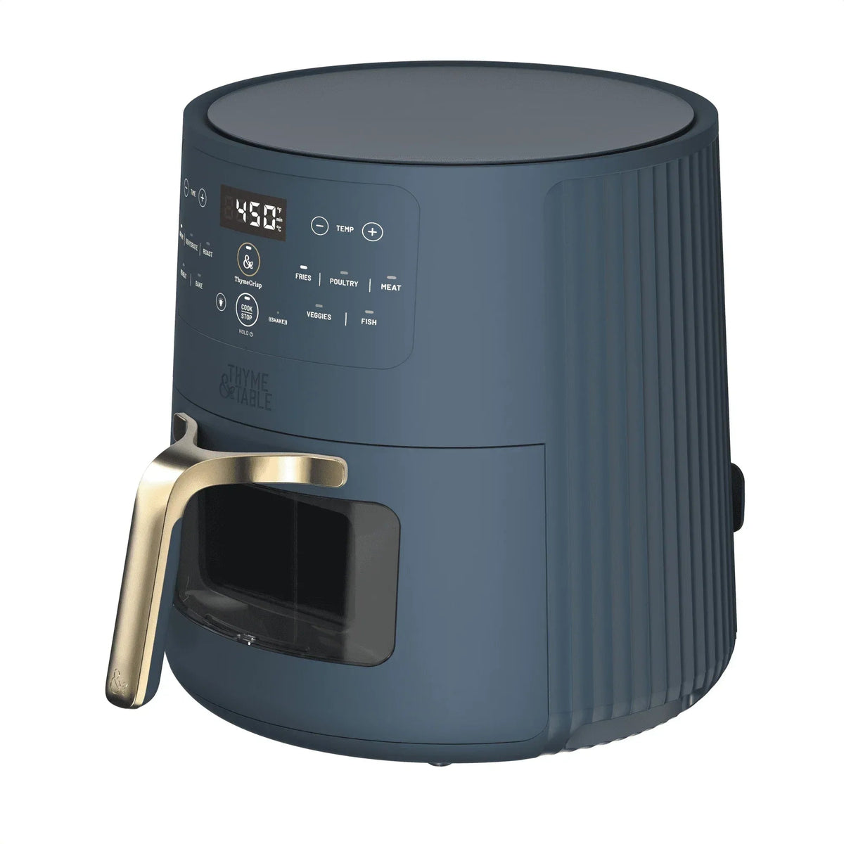 Thyme & Table 6QT Air Fryer, with ThymeCrisp™ and Ceramic-Coated Nonstick Basket, Atlantic Blue