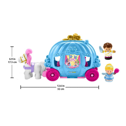 Disney Princess Cinderella’s Dancing Carriage Little People Toddler Playset with Horse & Figures