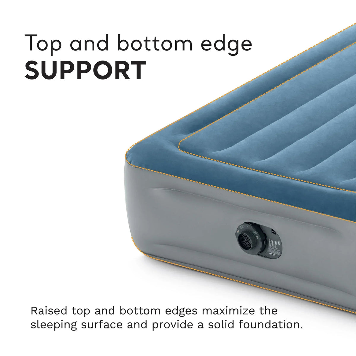 Intex 15" Twin Essential Rest Dura-Beam Airbed Mattress with Built-in Pump