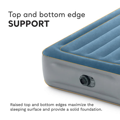 Intex 15" Twin Essential Rest Dura-Beam Airbed Mattress with Built-in Pump