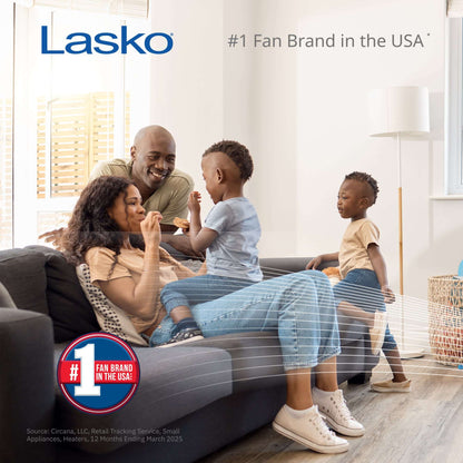 Lasko Cyclone Max 18" Oscillating Pedestal Fan with Remote, Adjustable Height and 4 Speeds for Whole Room Cooling, Black, S18605