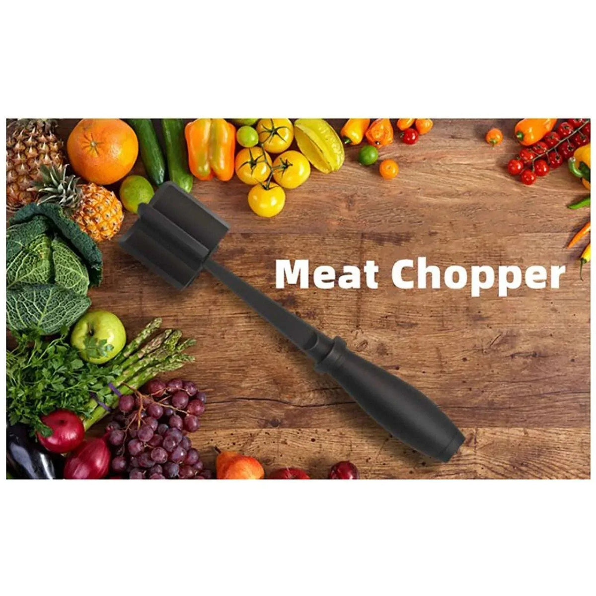 XMMSWDLA Kitchen Meat Chopper for Ground Beef and Ground Beef Smasher - Durable Hamburger Chopper, Non-Scratch Meat Masher - Versatile Ground Meat Chopper and Meat Masher Ground Beef (Black)
