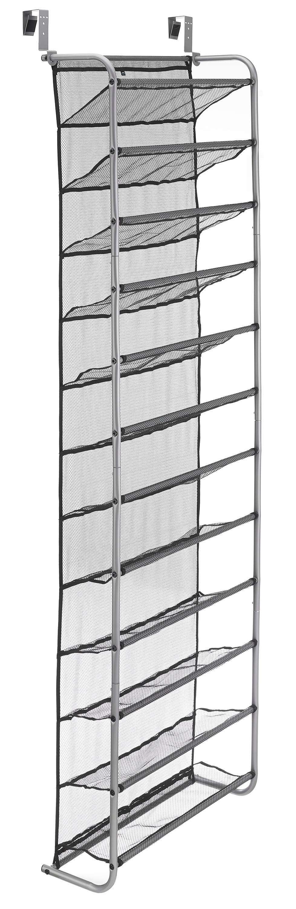 Mainstays Over-the-Door Hanging Shoe Rack, Fits up to 36 pairs, Space Saving, Mesh Lined Tear Resistant