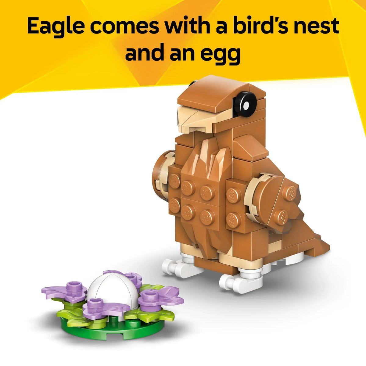 LEGO Creator 3 in 1 Cute Hamster with a Flower - Building Toy for Girls & Boys, Ages 7+ - Easter Basket Stuffer for Kids - Build a Hamster, Hedgehog or Eagle - 31376