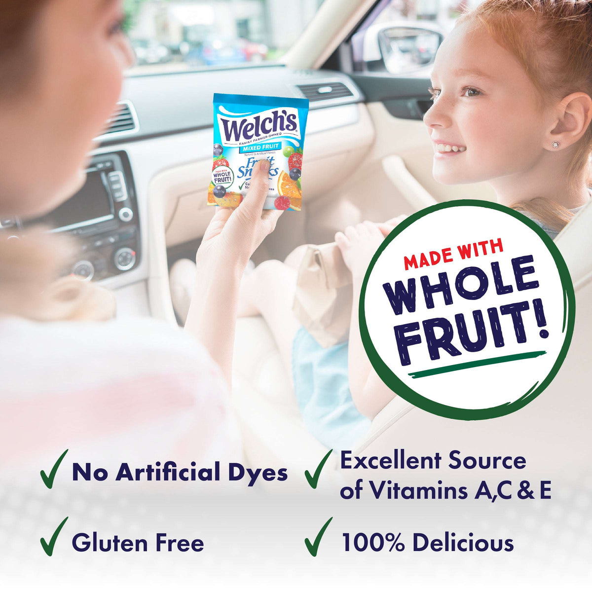 Welch's Fruit Snacks Gluten-Free Mixed Fruit Kids Snacks, Soft Snacks, 0.8 oz, 40 Count