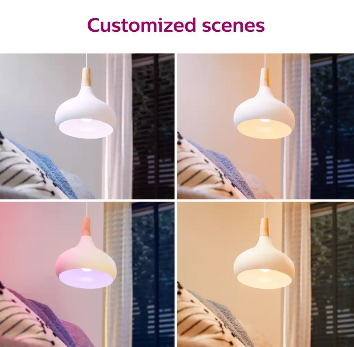 Philips Smart LED 60-Watt A19 General Purpose Light Bulb, Frosted Color & Tunable White, Dimmable, E26 Medium Base (1-Pack)