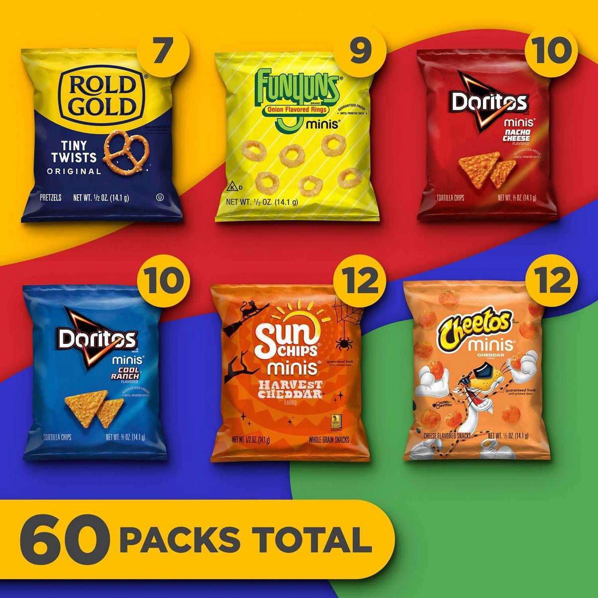 Frito-Lay MVP Mini Treat Mix Variety Pack Chips, 60 ct.